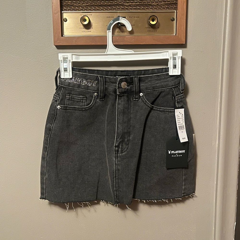 NWT Pacsun PLAYBOY Denim Mini Skirt